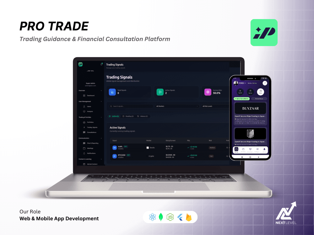 Pro Trade - Trading Guidance & Financial Consultation Platform app screenshot