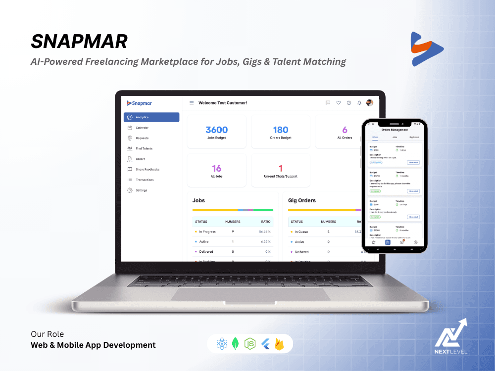 Snapmar - On-demand Freelancing Project app screenshot