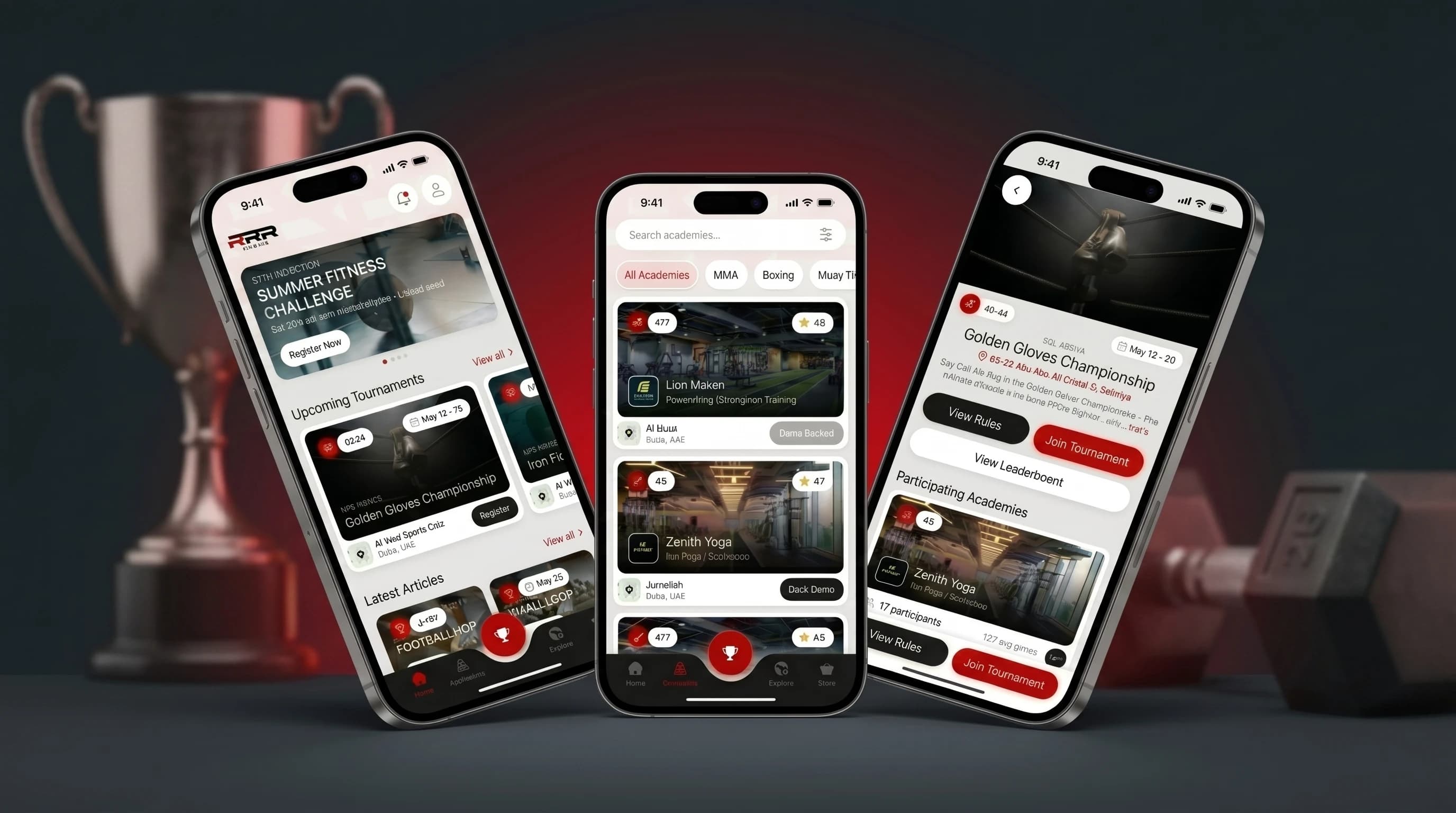 RRR Arena sports, fitness and tournament platform
