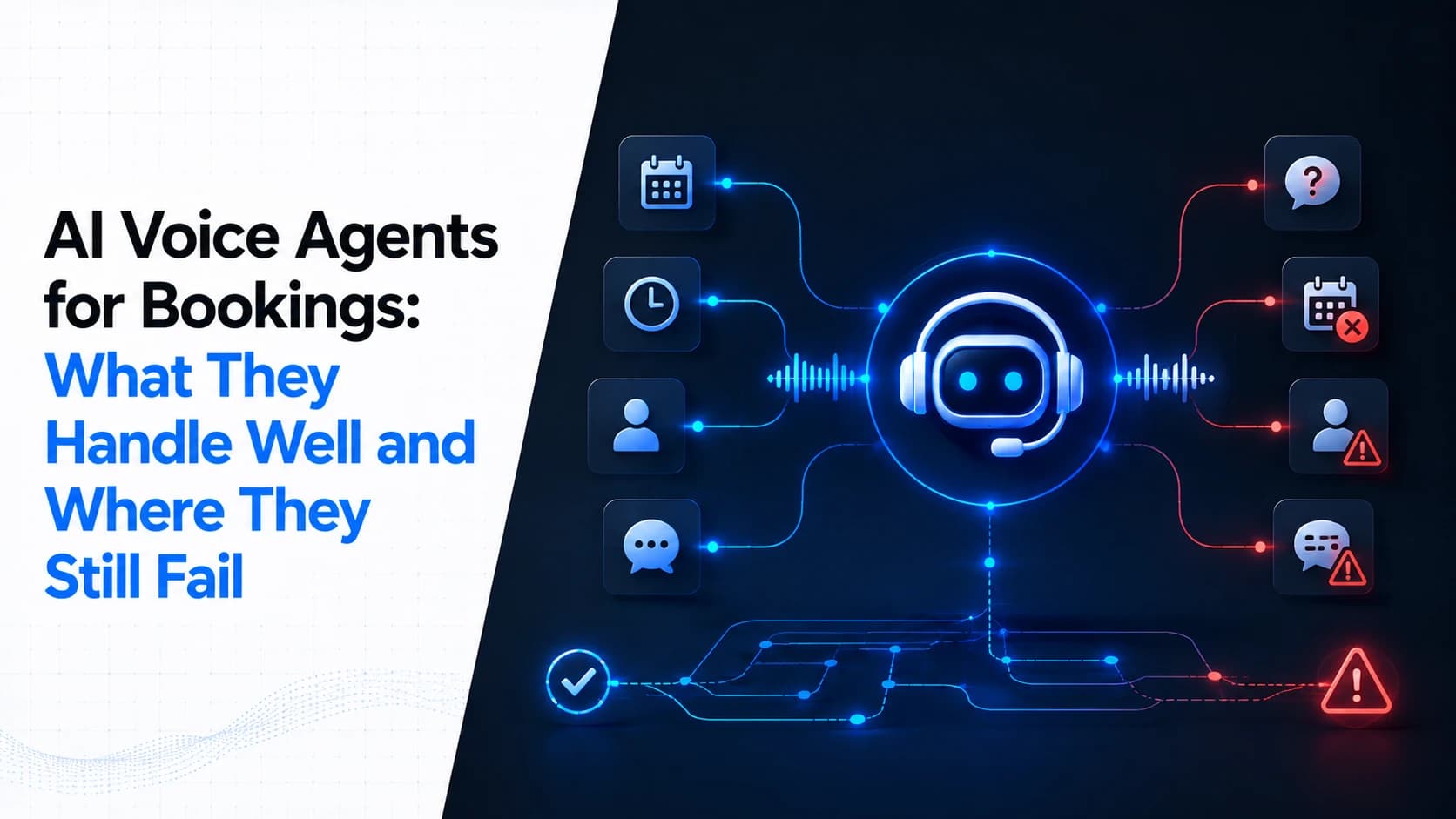 AI voice agent answering a customer call and booking an appointment on a business calendar