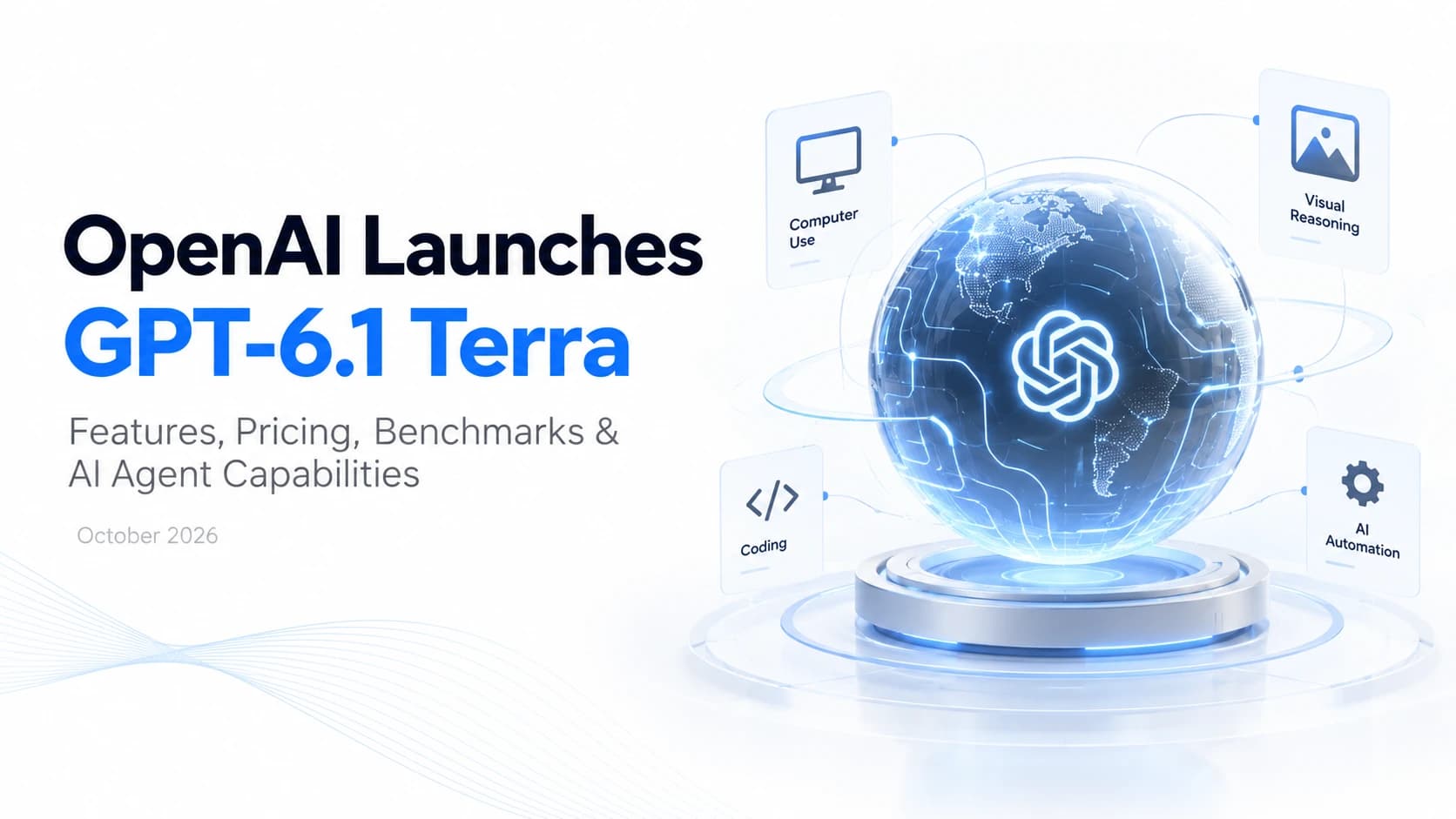 OpenAI GPT-6.1 Terra AI model launch featuring visual reasoning, computer use, coding performance, and API pricing updates in October 2026.