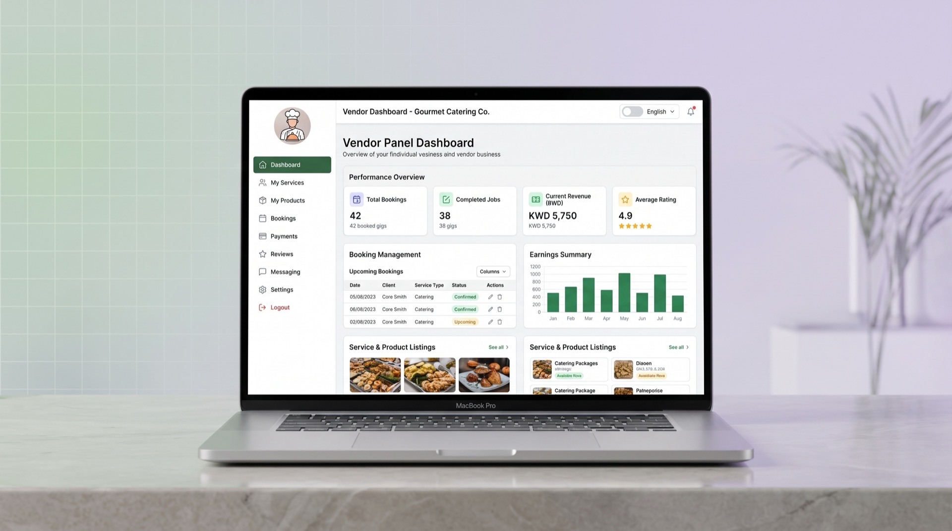 Vendor Dashboard