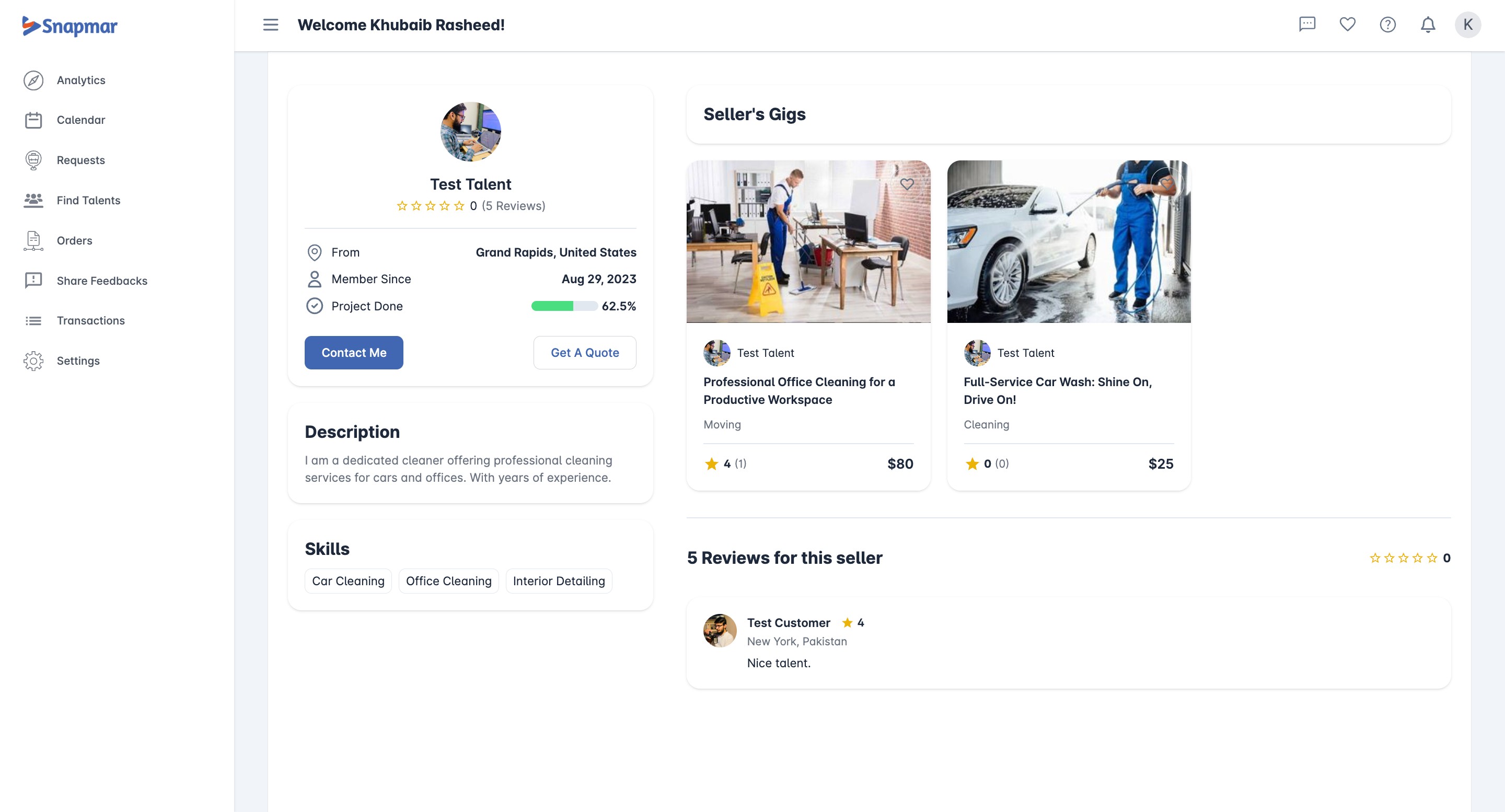 Talent & Customer Apps