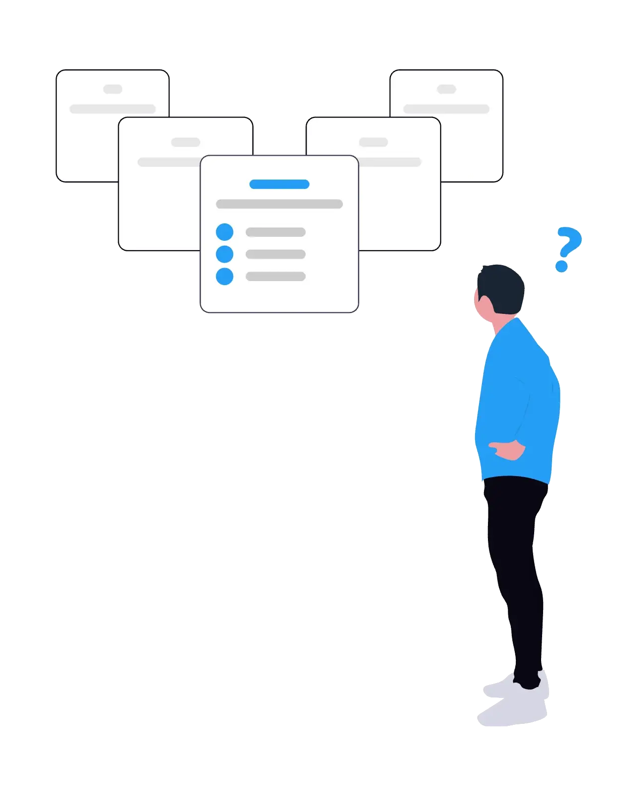 Next Level Software team helping a client choose the right service